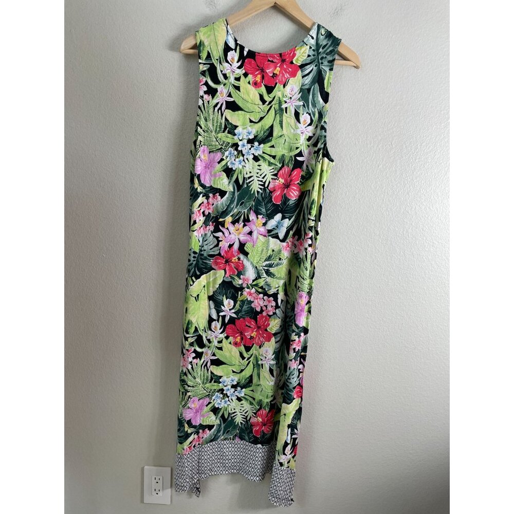Tommy Bahama Womens Medium Floral Sleeveless Stretch Midi Dress‎ Vacation - Picture 8 of 8